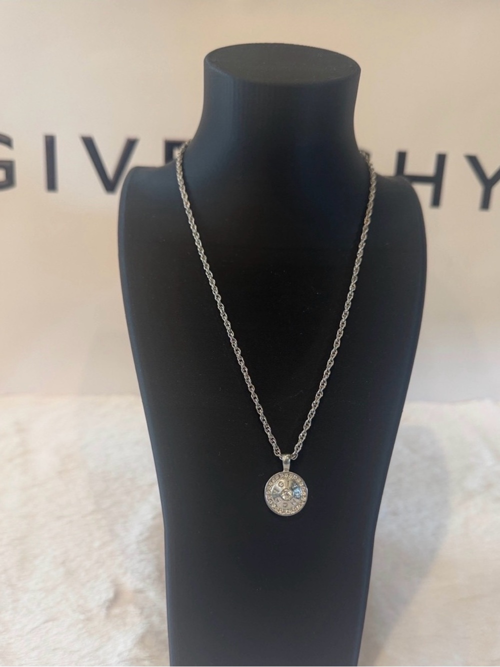 Givenchy Silver Pendant Necklace